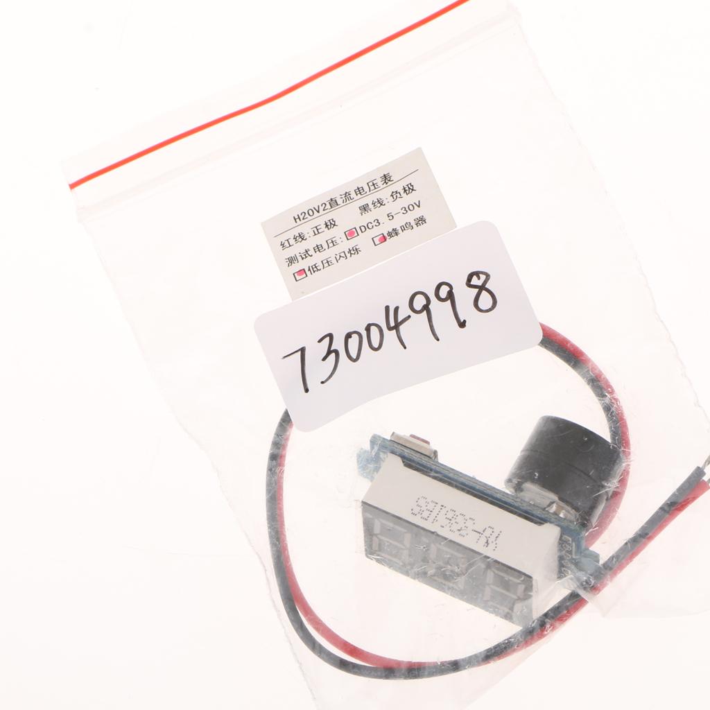 0. 36 DC 3.5-30V Mini Digital LED Voltmeter Voltage Tester Upper and lower limit flashing + buzzer + red"