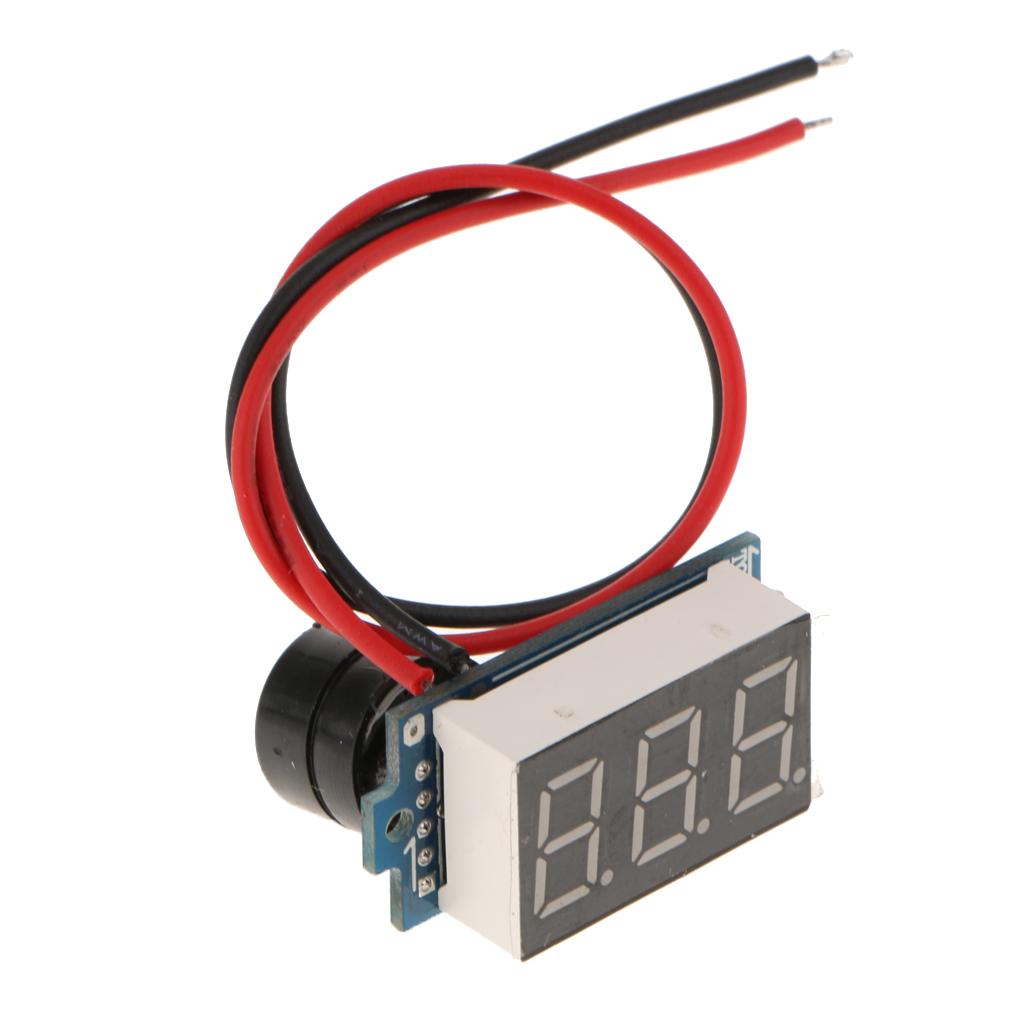 0. 36 DC 3.5-30V Mini Digital LED Voltmeter Voltage Tester Upper and lower limit flashing + buzzer + red"