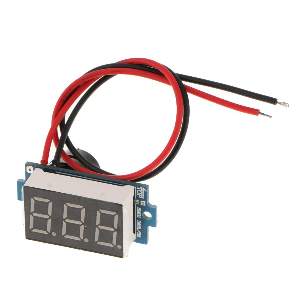 0. 36 DC 3.5-30V Mini Digital LED Voltmeter Voltage Tester Upper and lower limit flashing + buzzer + red"