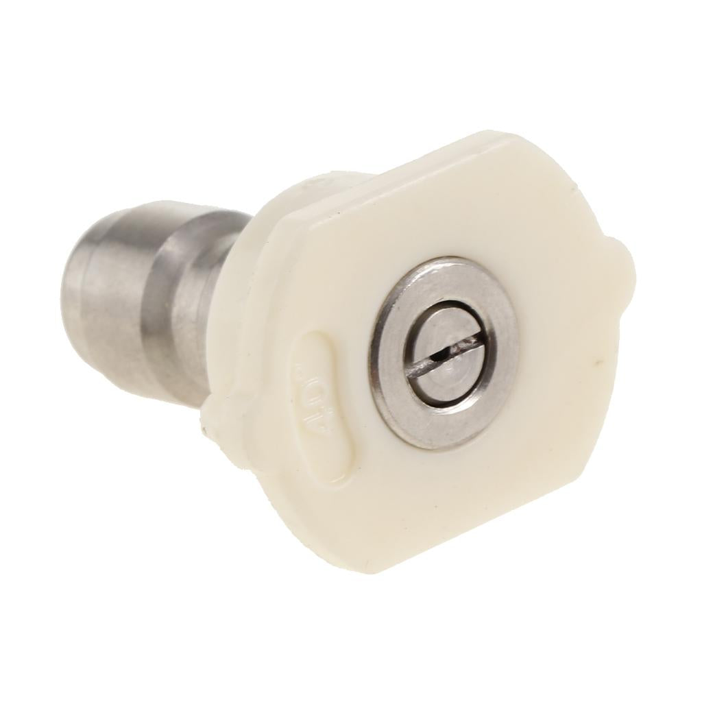 1/4 Quick Connection Design Pressure Multiple Degrees Washer Spray Nozzle White 40 degrees