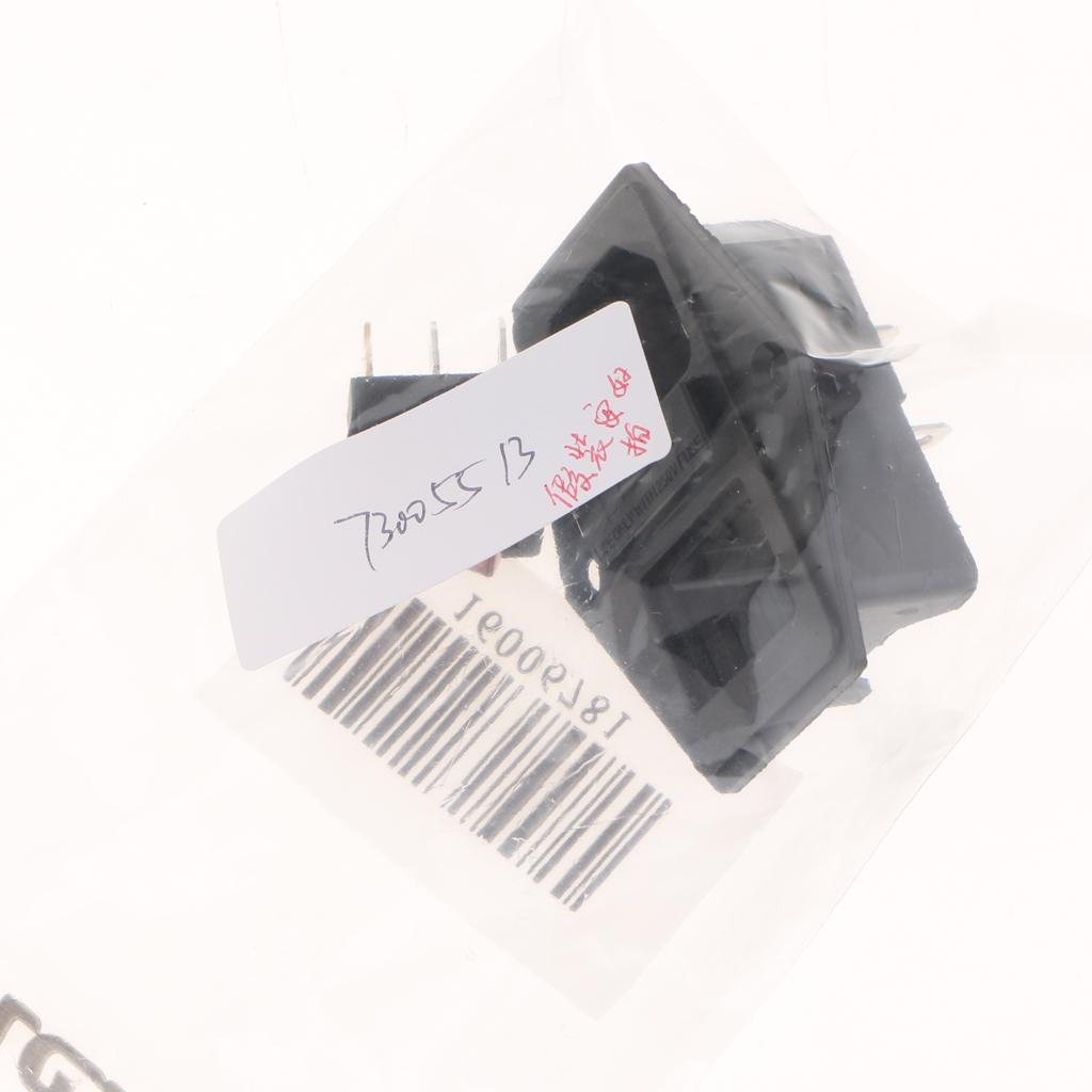 3Pin Male Power Socket Inlet Module Plug Fuse Switch Parts for Power Module