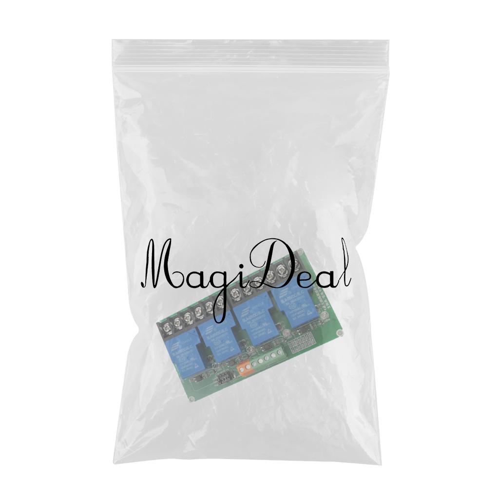 4 Channel 12V 30A Relay Module High and Low Level Trigger for