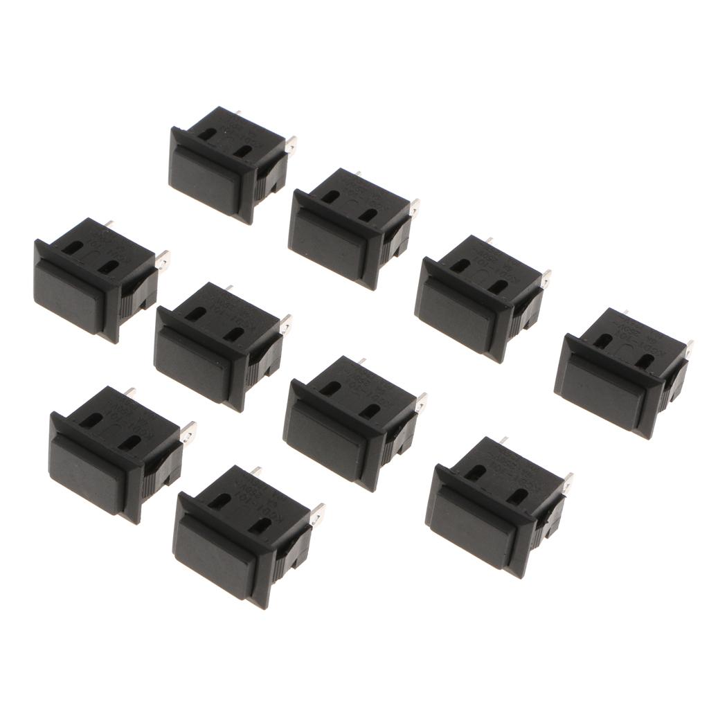 Mini Square Button Switches,Plastic Square Button Toggle,Push Toggle 10 Pcs
