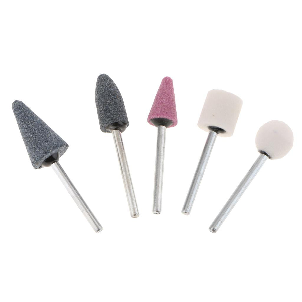 5Pcs Polishing Grinding Head,Mounted Point,Grinding Head Buffing Bits 3mm