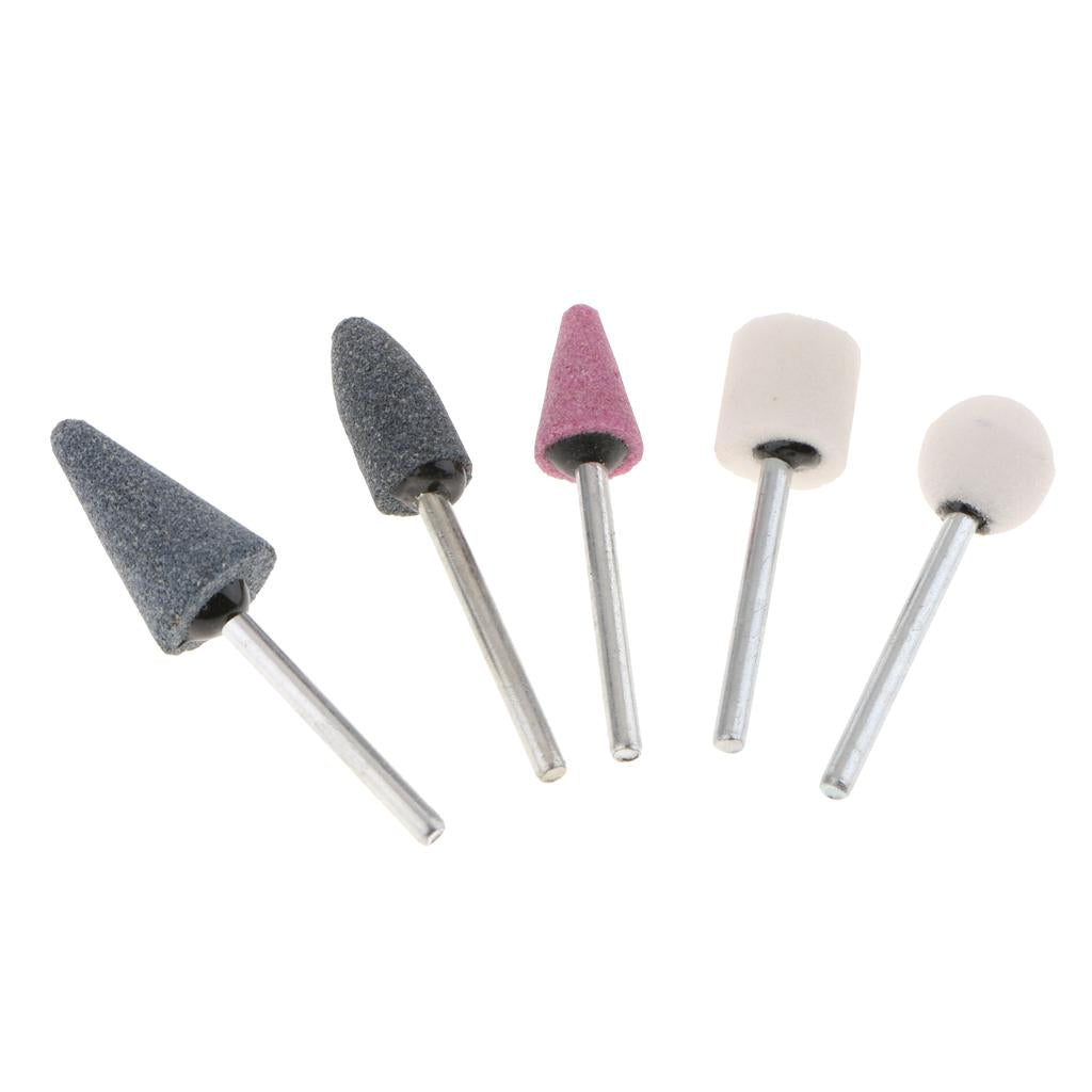 5Pcs Polishing Grinding Head,Mounted Point,Grinding Head Buffing Bits 3mm