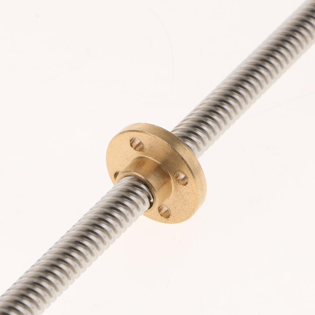 T8 Stainless Steel Lead Screw with Brass Nut for 3D Printer 500mm