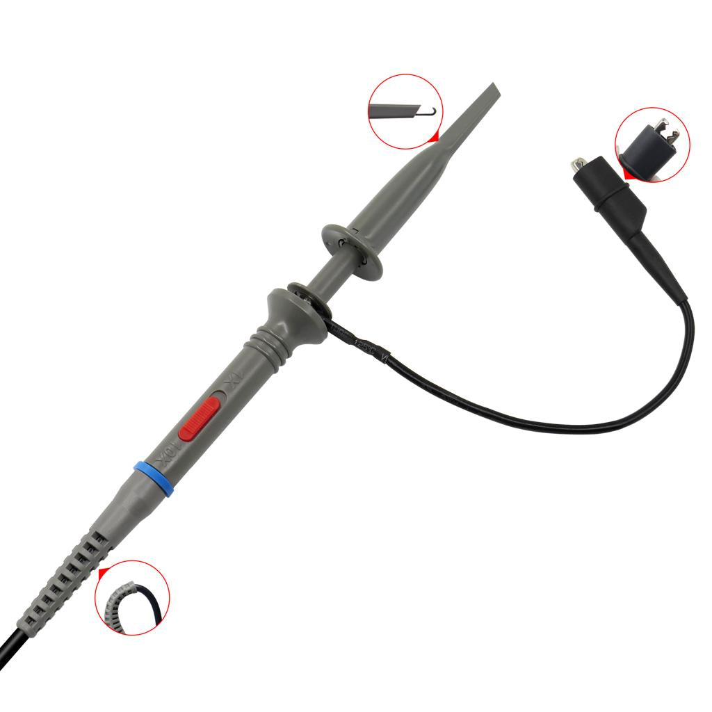 P6100 2Piece Oscilloscope Probe Kit DC-100MHz Scope Clip Test Probe 100MHz