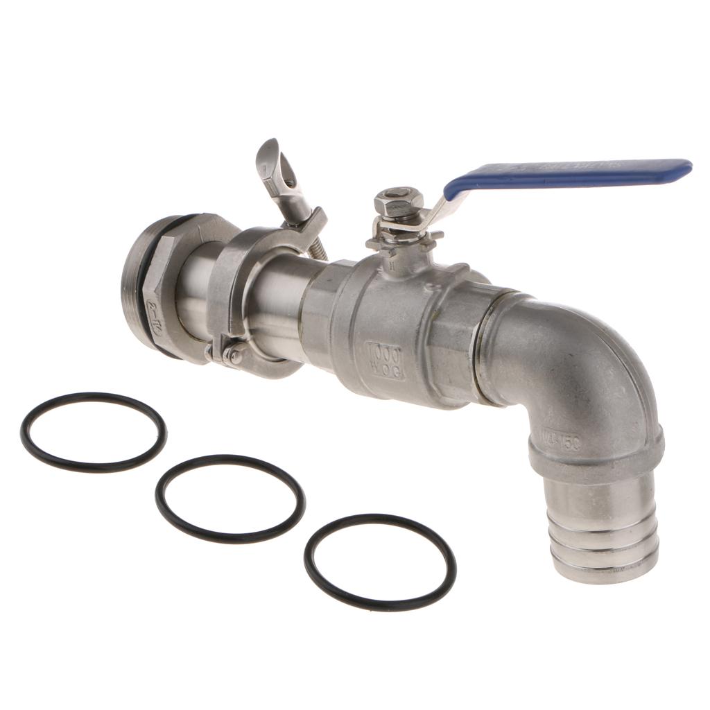 90 Degree Ton Barrel Replacement Outlet Tap for Oil Water Outlet Discharge Port Inner Diameter 40.5MM