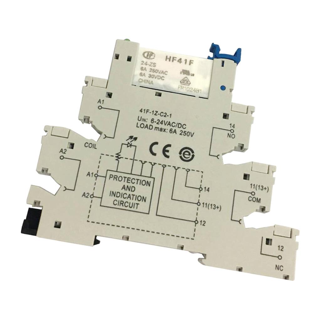 Hongfa HF41F PCB Relay 5-PIN Relay Socket 6-24V AC/DC 6A 41F-1Z-C2-1