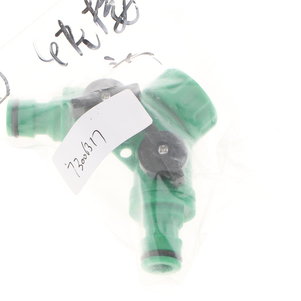 Garden 2-Way Y Adapter for Quick Connector w/ Switch on Irrigation Hose Pipe