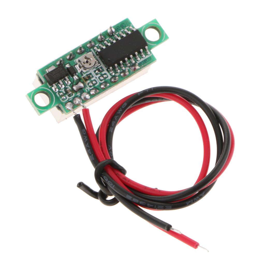 0.28 inch 2-wire 3.5-30V DC LED Display Digital Voltmeter Green