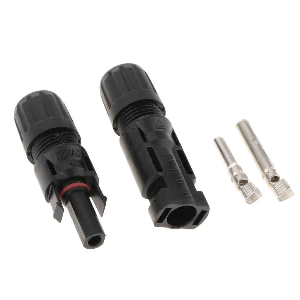 MC4 Male/ Female Solar Panel Cable Connectors Double Seal Rings Waterproof