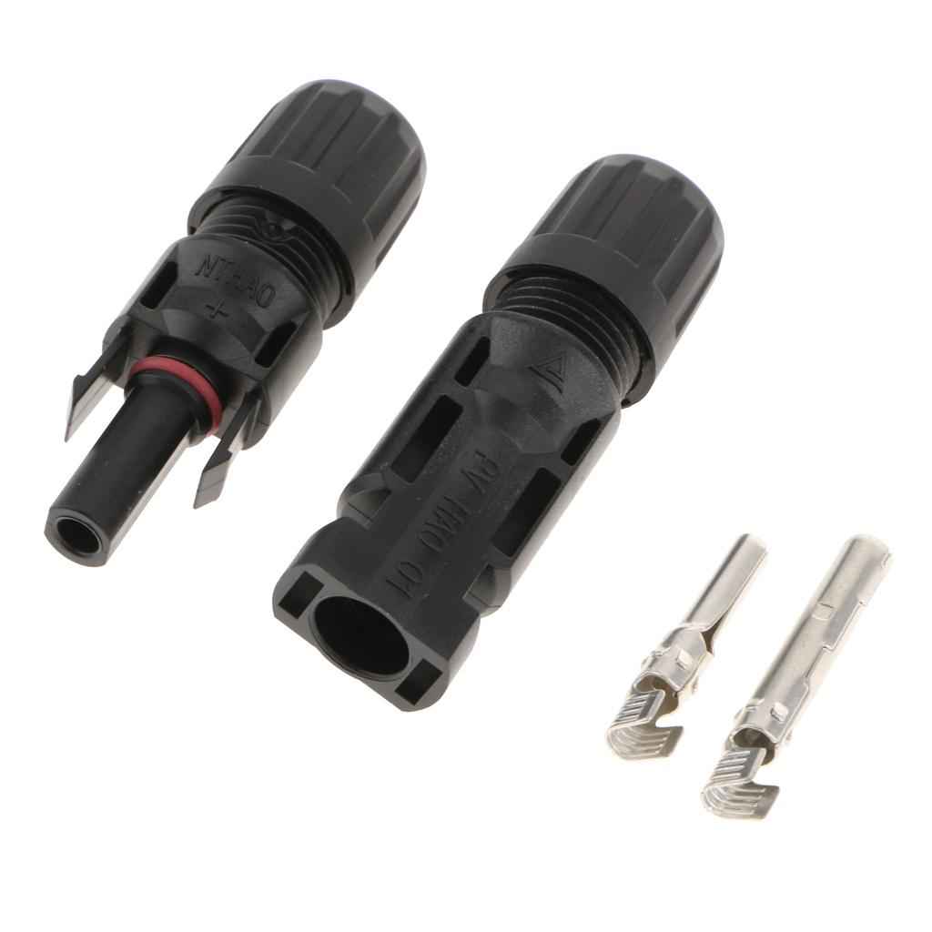MC4 Male/ Female Solar Panel Cable Connectors Double Seal Rings Waterproof