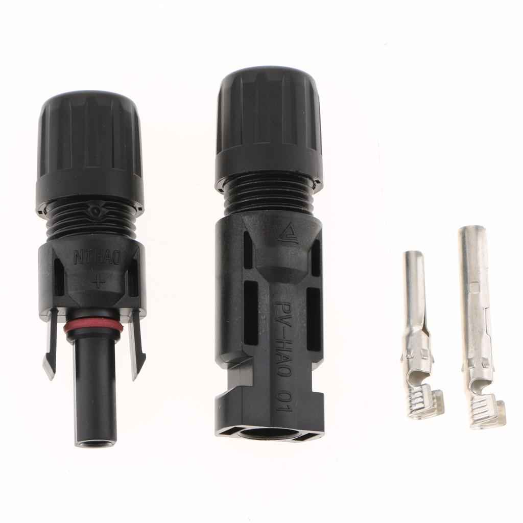 MC4 Male/ Female Solar Panel Cable Connectors Double Seal Rings Waterproof