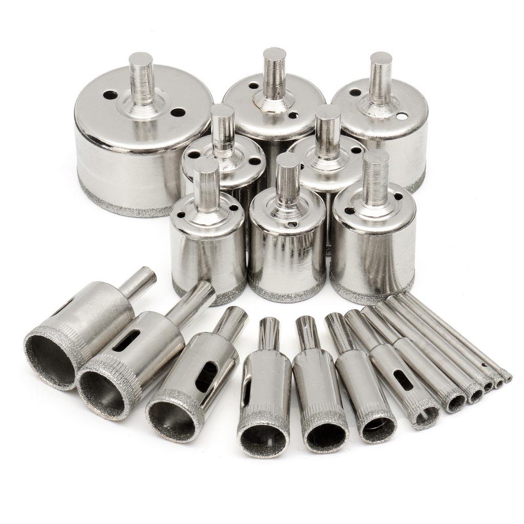 20Pcs 3-50mm Diamond Drill Bit Set Cutter Tool Glass Marble Granite