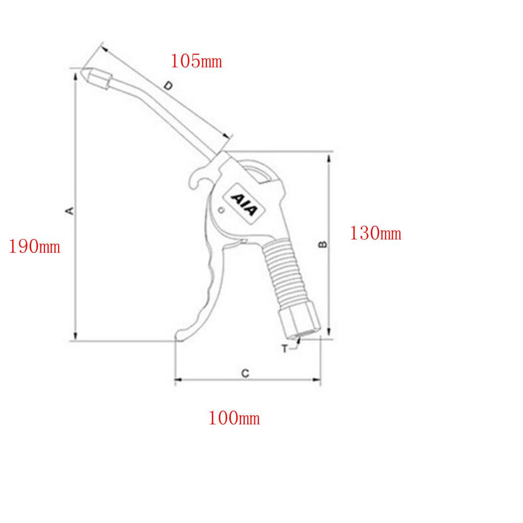 Air Compressor Powder Pplastic Cleaning Pneumatic Air Blow Copper Sleeve Short