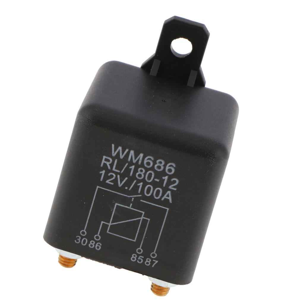 Auto High Current and High Power 4 Pin Starter Relay Switch Circuit Control 12V 100A