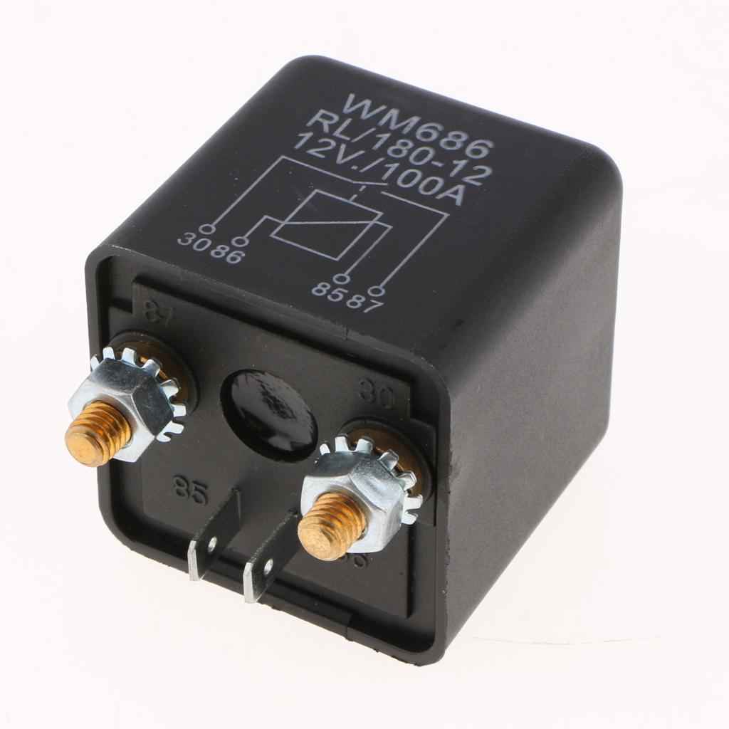 Auto High Current and High Power 4 Pin Starter Relay Switch Circuit Control 12V 100A