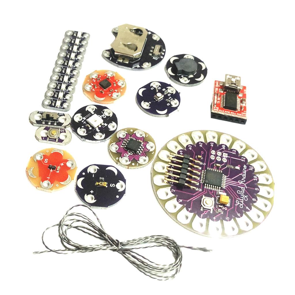 Lilypad Kit Wearable Sewable Electronics Leds Suite ATmega328P