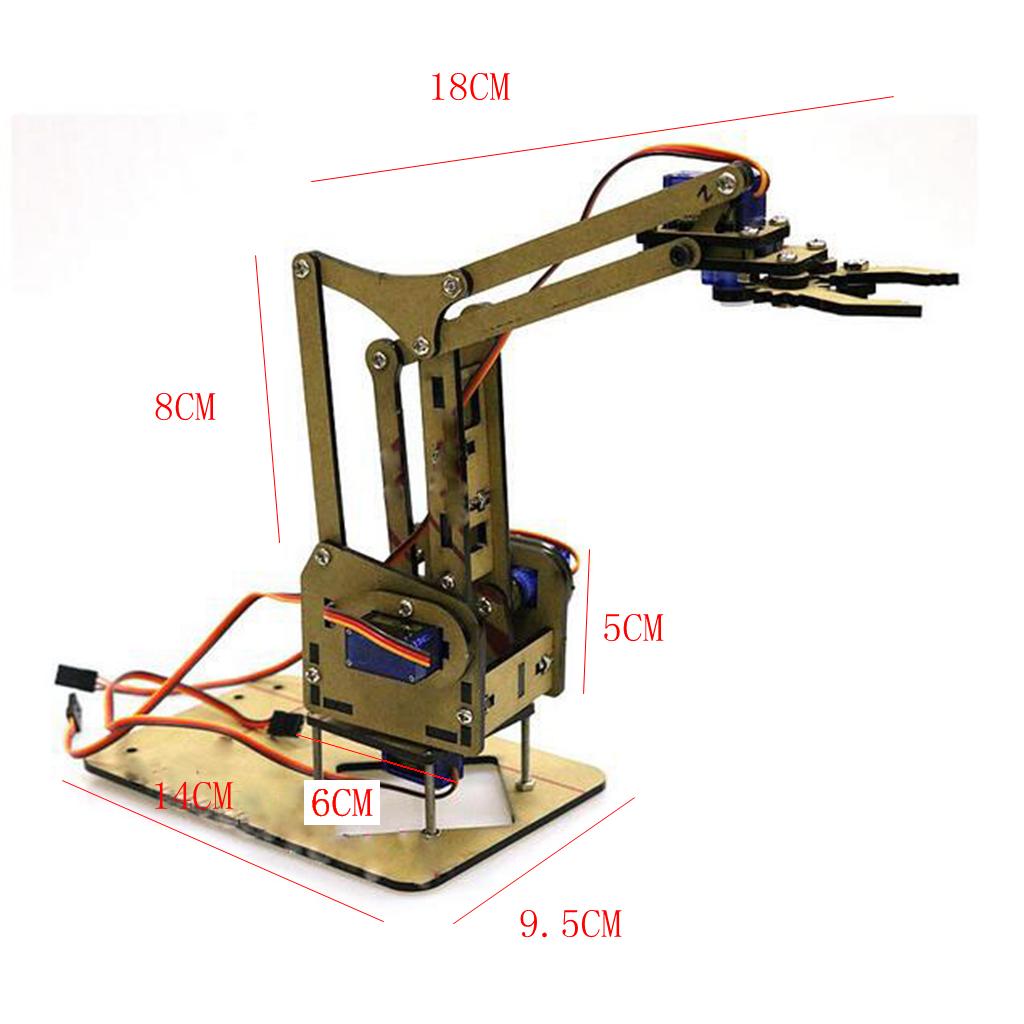 DIY Robot Arm Kit UNO Learning Kit Acrylic Maker Kit Single Paw - Blue