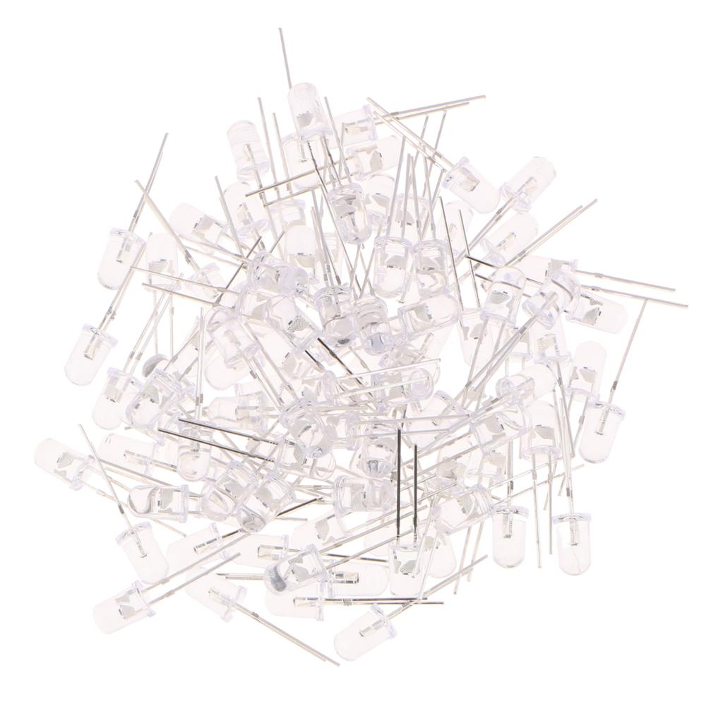100 Pieces 5mm Round LED MX-QCD Lamp Emitting Diode Quick Light