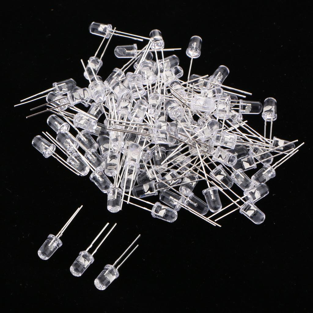 100 Pieces 5mm Round LED MX-QCD Lamp Emitting Diode Quick Light