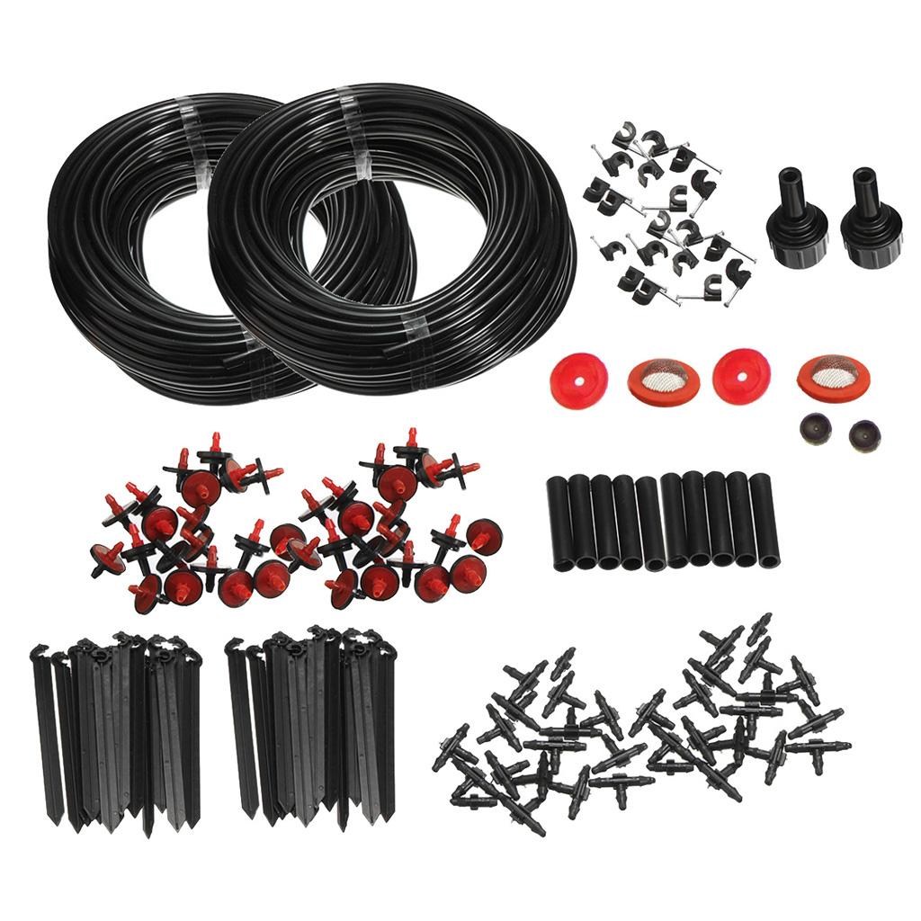 150FT Micro Drip Irrigation Self Watering Automatic System Drippers Plant