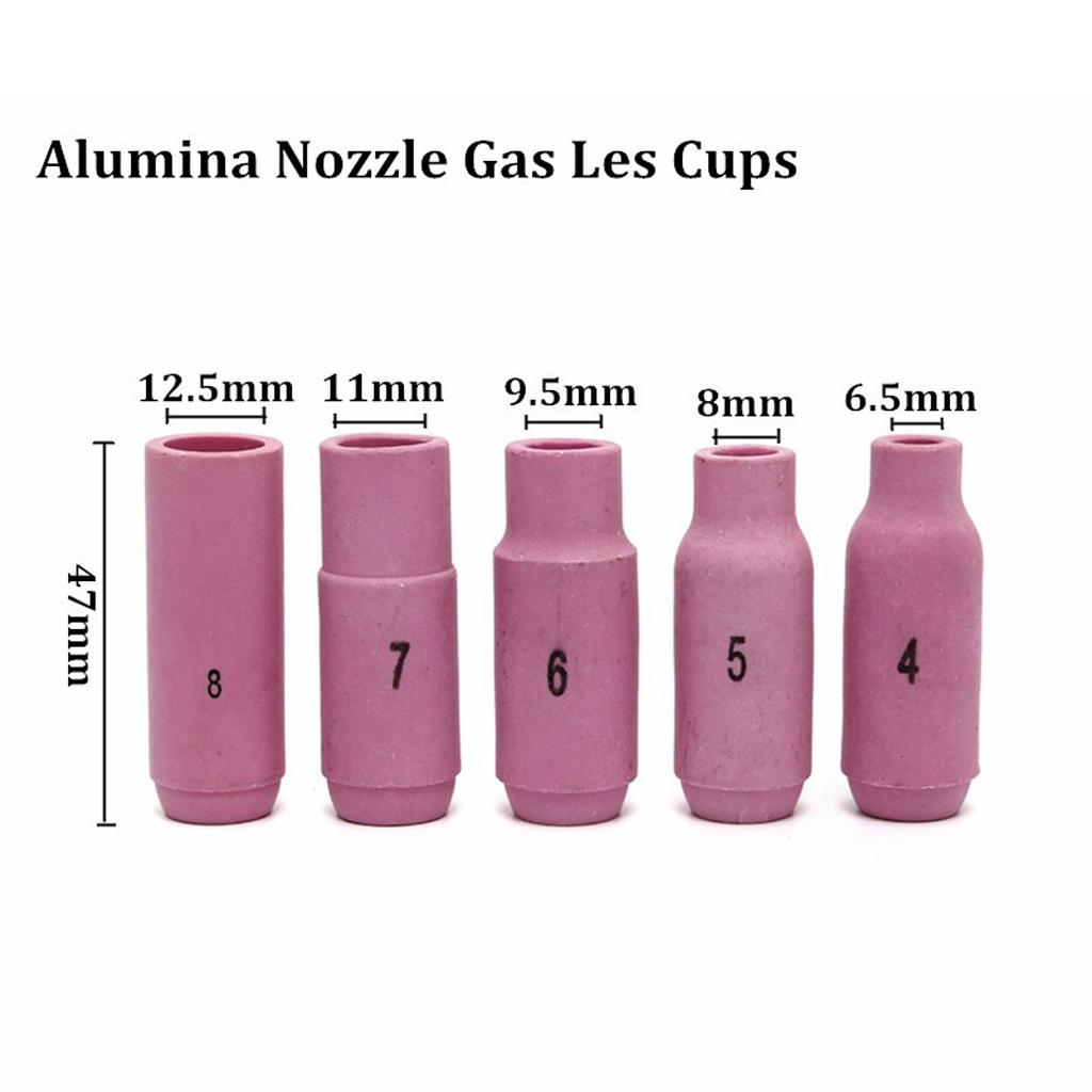 17xWP17 18 26 Welding Torch Cup Collet Body Nozzle Tungsten Gas Lens Kit