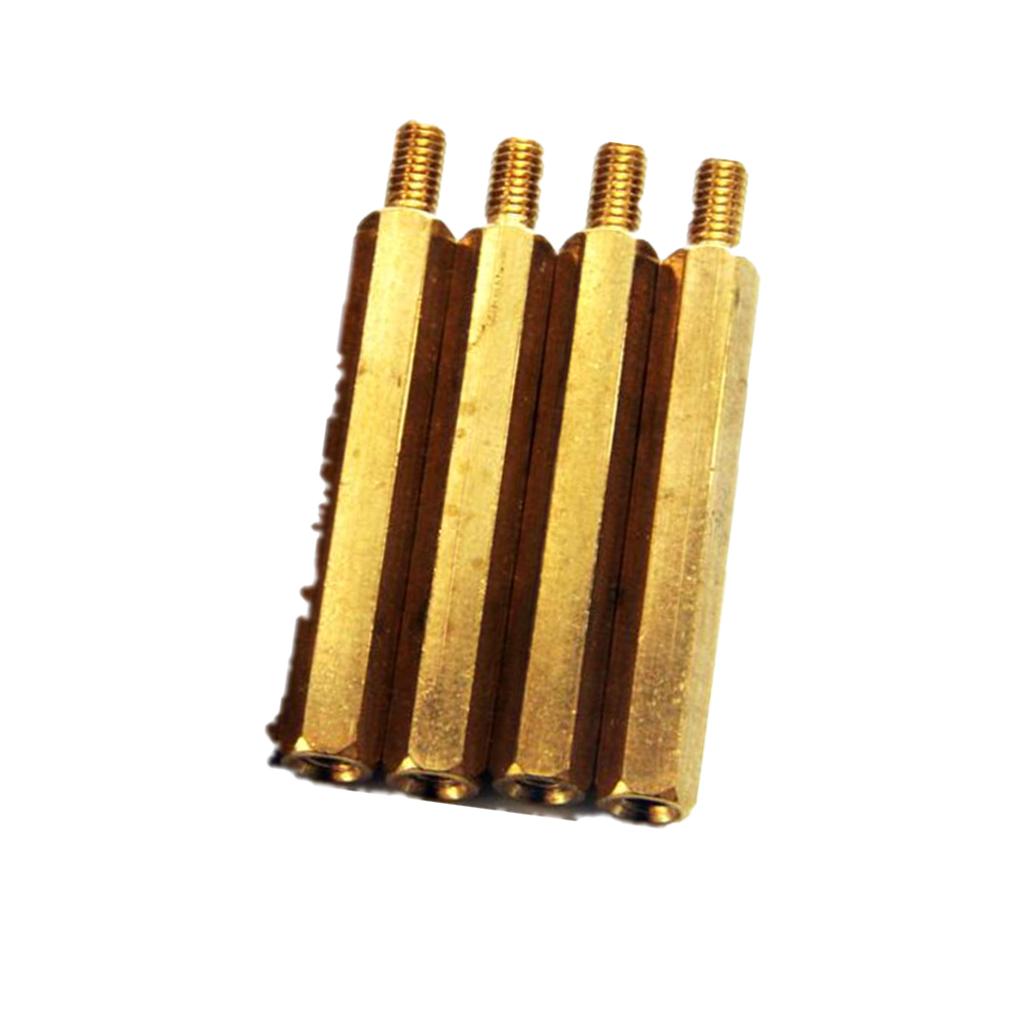 10Pieces Single-head Hexagonal Copper Column/Stud 50mm+6mm