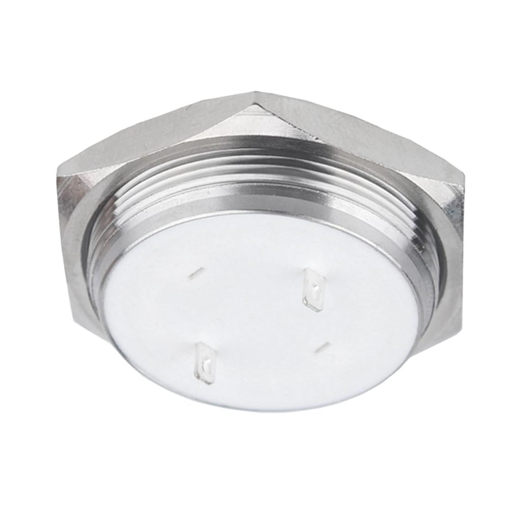 Stainless Steel Push Button Switch,30mm Resetable,Flat Head 1NO