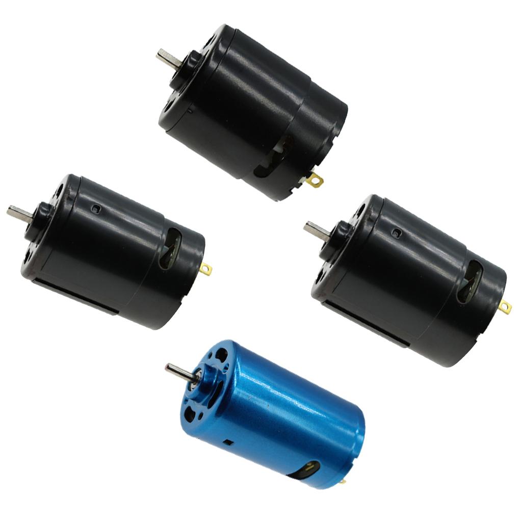 DC 550 Motors Ball Bearing High Speed Large Torques Gear Motor 12-24V Black A