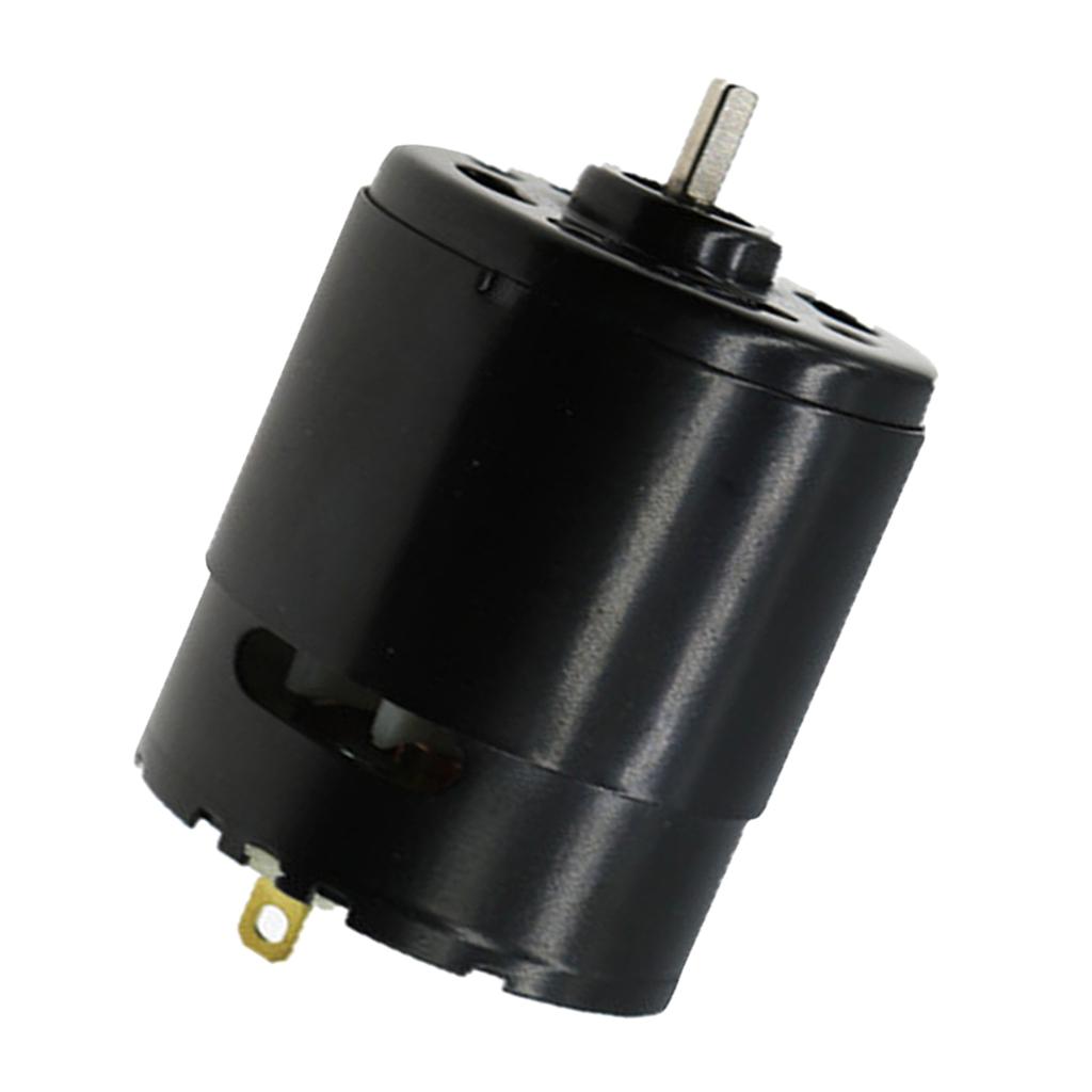 DC 550 Motors Ball Bearing High Speed Large Torques Gear Motor 12-24V Black A