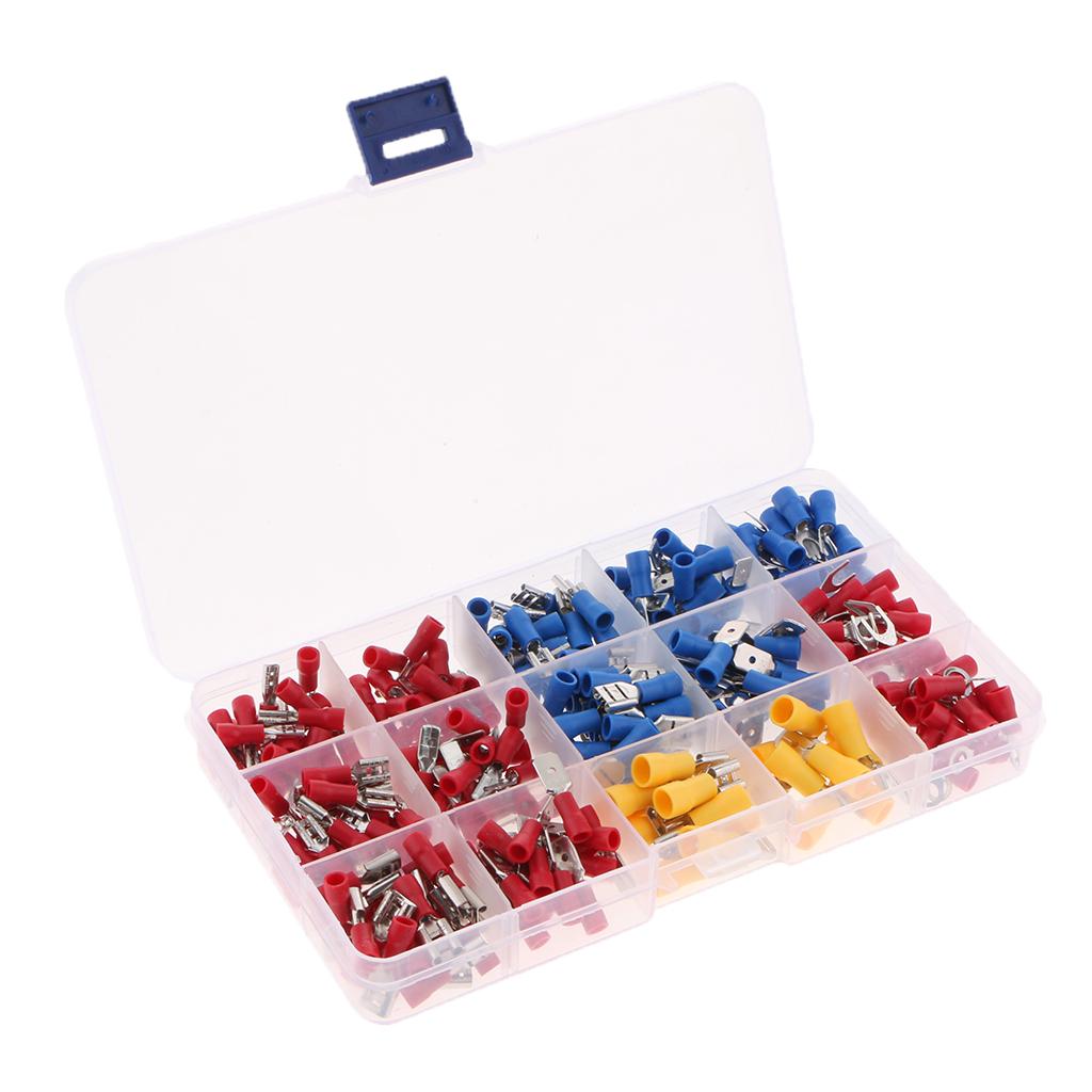 280pcs Assorted Crimp Spade Terminal Insulated Electrical Wire Connector Kit