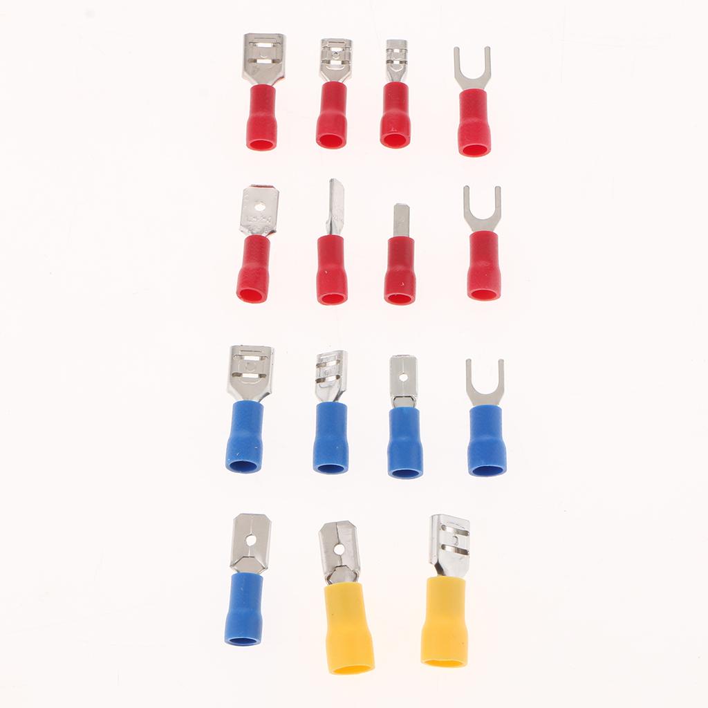 280pcs Assorted Crimp Spade Terminal Insulated Electrical Wire Connector Kit