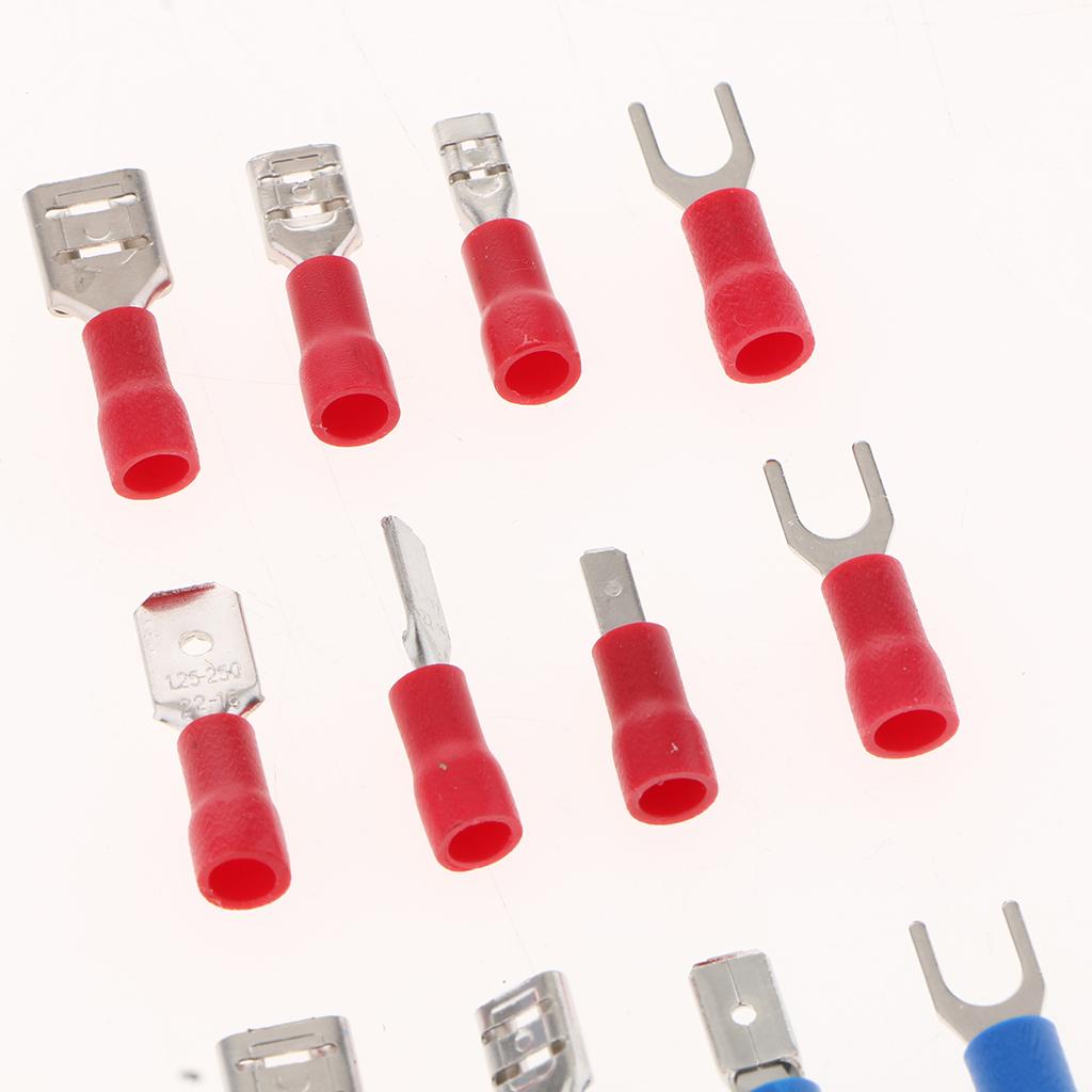 280pcs Assorted Crimp Spade Terminal Insulated Electrical Wire Connector Kit