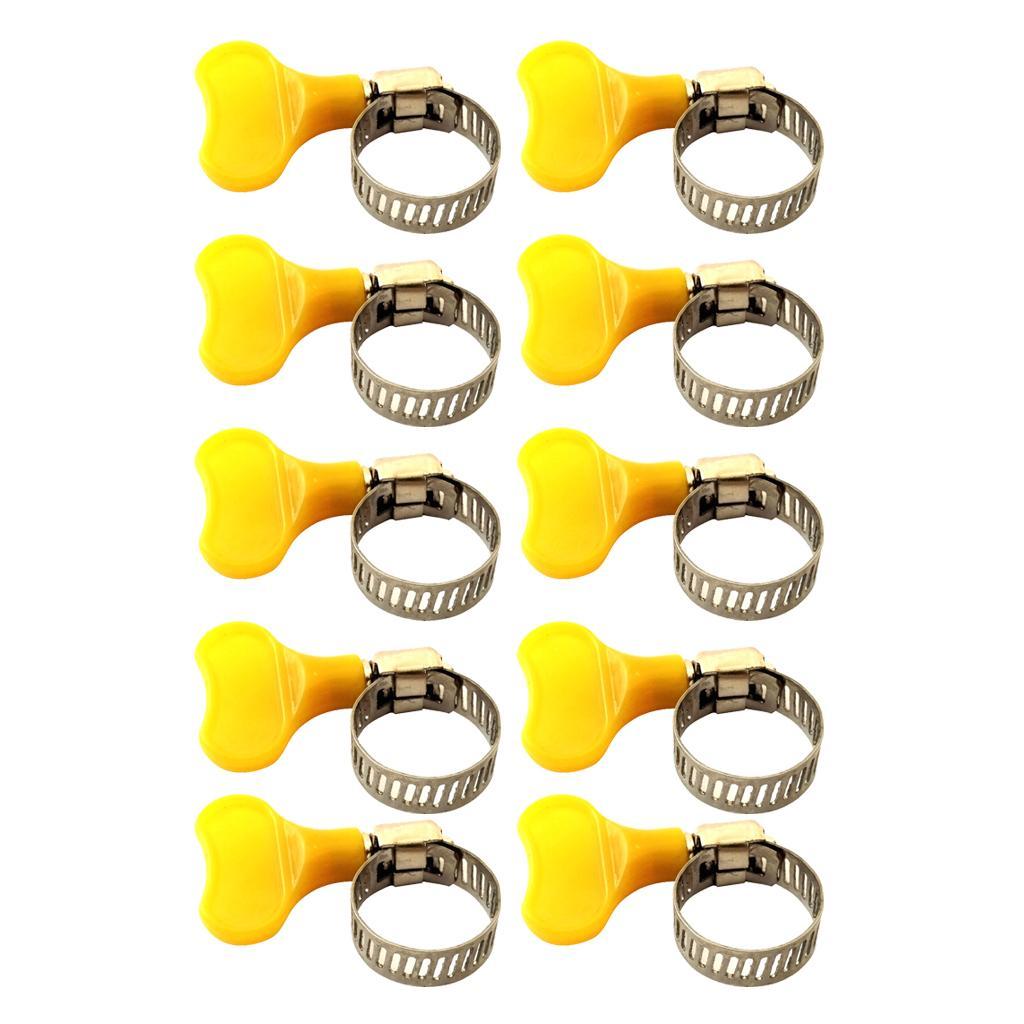 60pcs Stainless Steel Worm Gear Hose Clamp O.D Pipe Clips for Pipes Tube