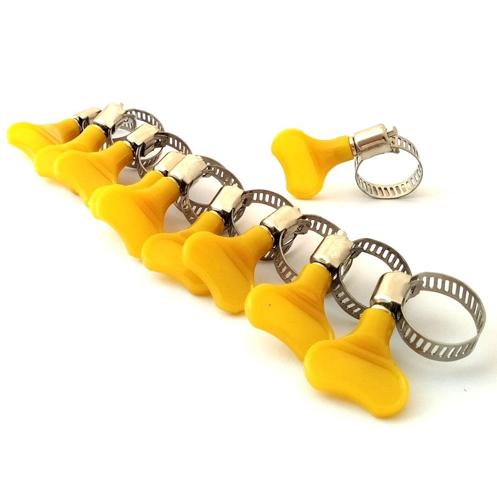 60pcs Stainless Steel Worm Gear Hose Clamp O.D Pipe Clips for Pipes Tube