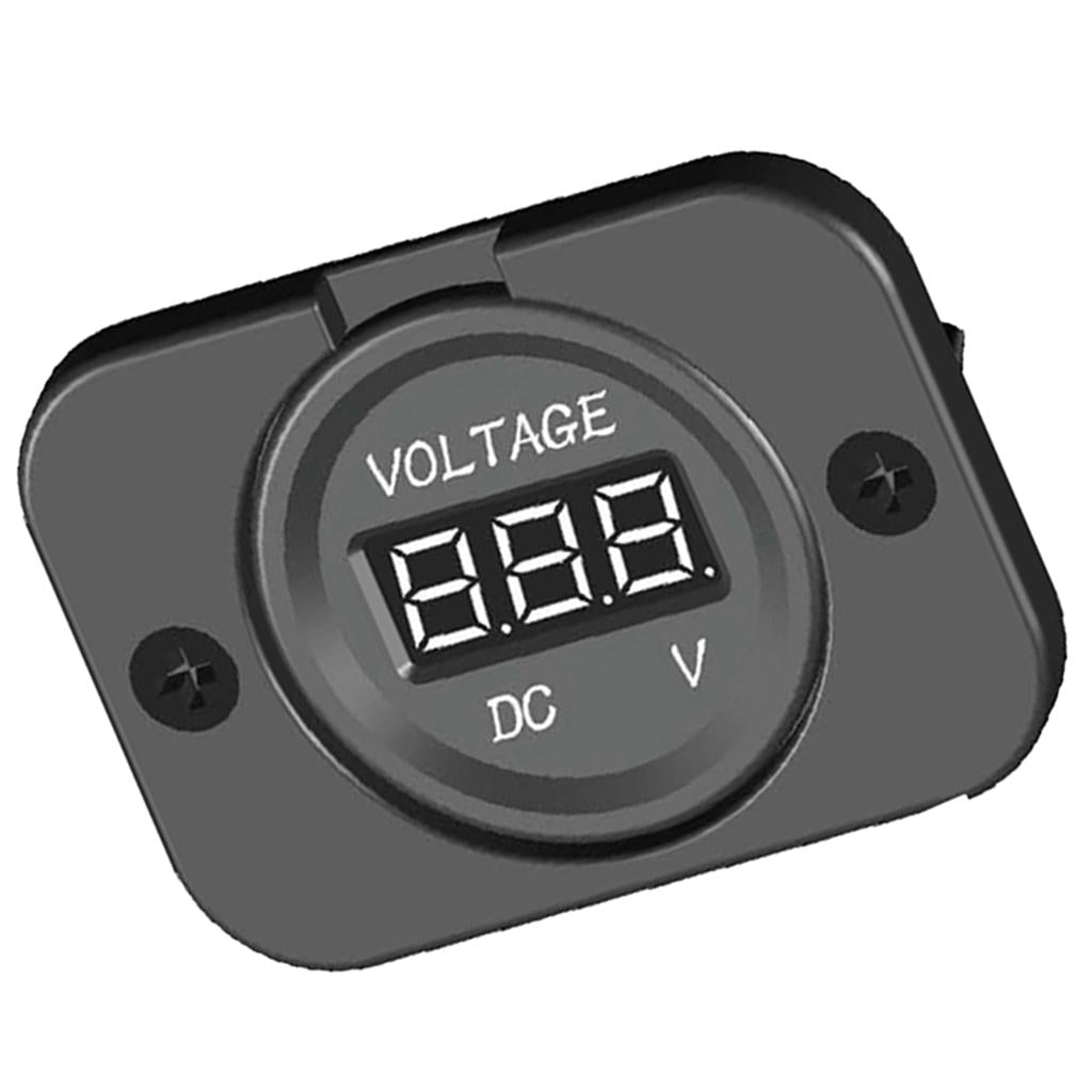 12-24V LED Panel Digital Voltage Volt Meter Voltmeter for Motorcycle Car