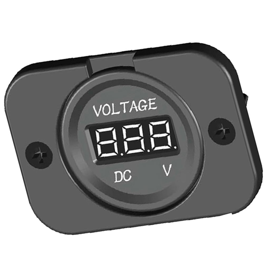 12-24V LED Panel Digital Voltage Volt Meter Voltmeter for Motorcycle Car
