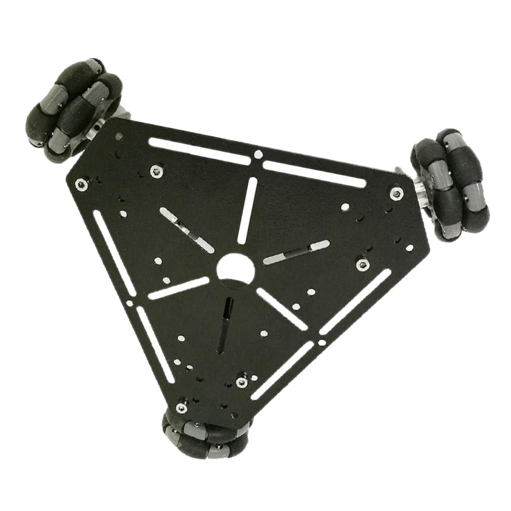 3WD Omni Wheels Robot Car Chassis Metal Frame 58mm 12V Motor