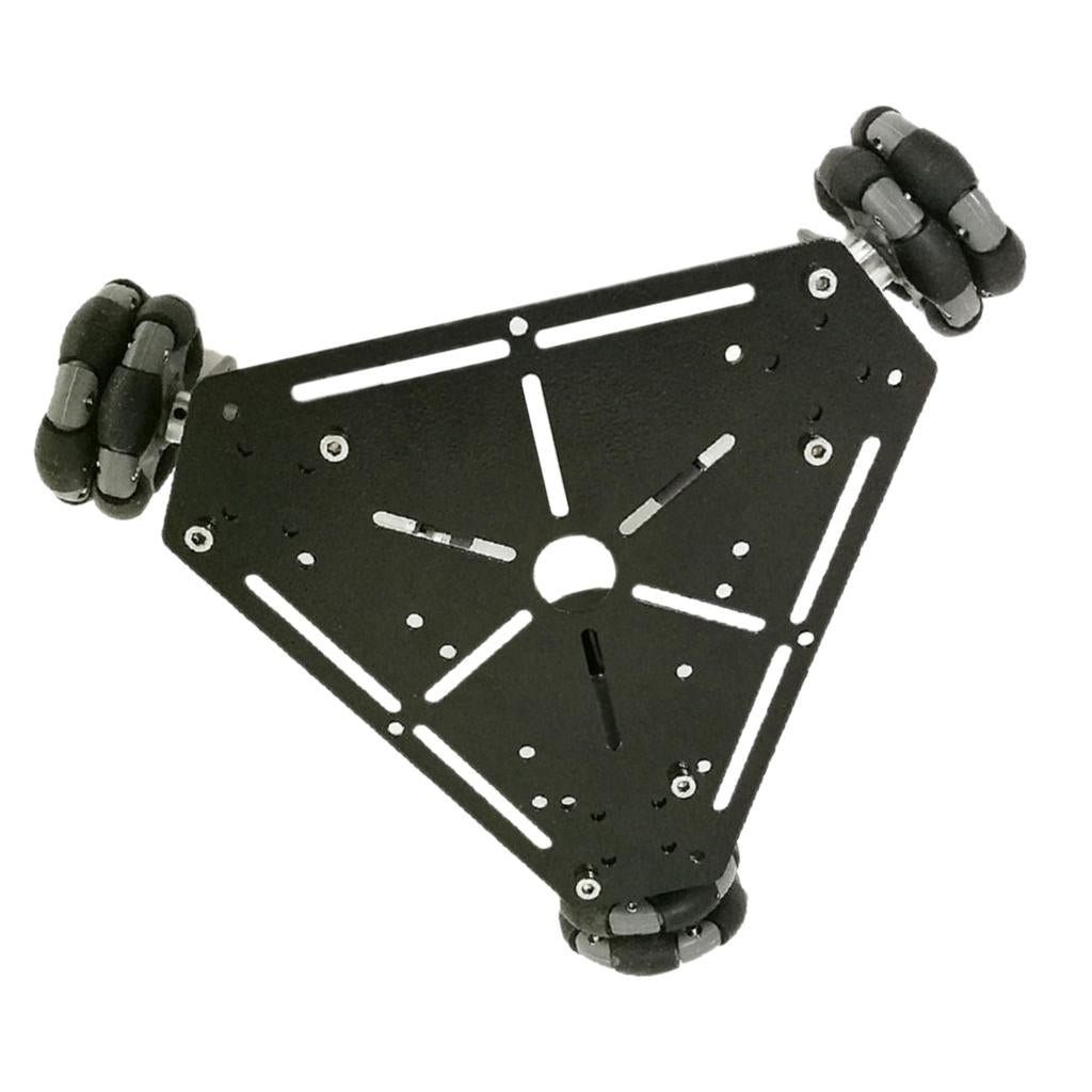 3WD Omni Wheels Robot Car Chassis Metal Frame 58mm 12V Motor