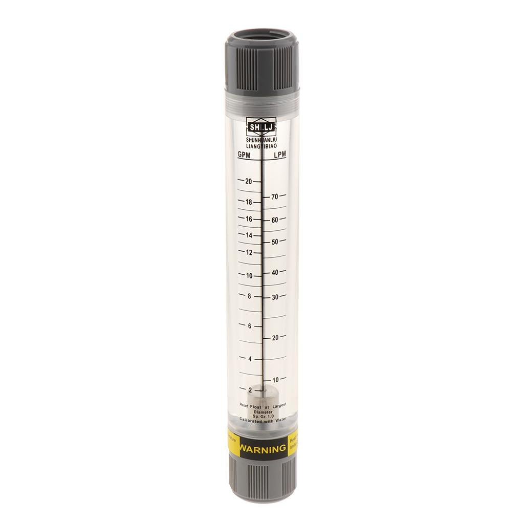 LZM 25G Acrylic Tube Flow Meter Rotameter Stainless Steel ABS Material 20GPM