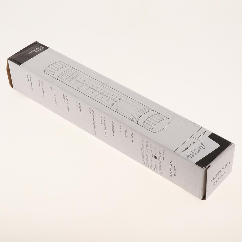 LZM 25G Acrylic Tube Flow Meter Rotameter Stainless Steel ABS Material 20GPM