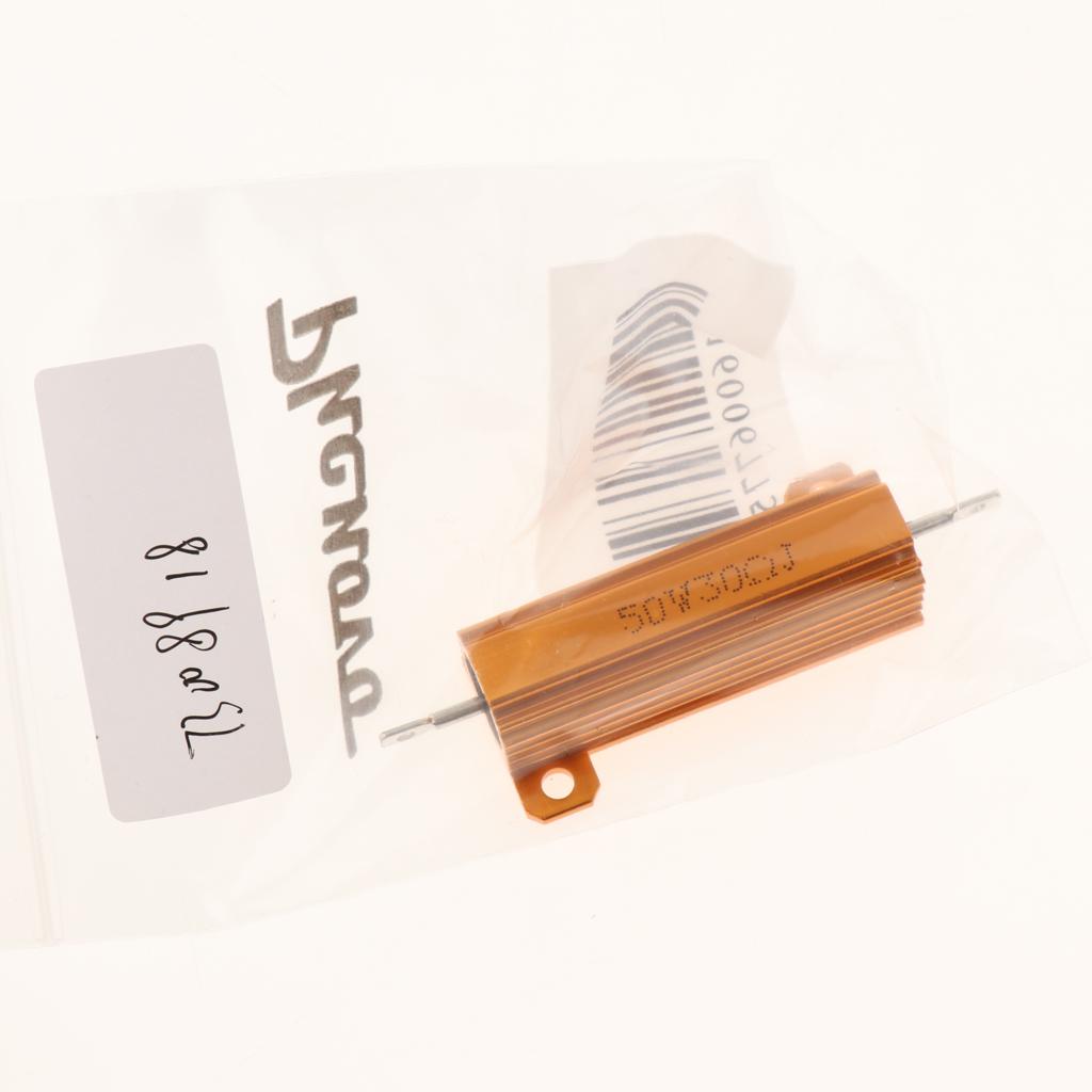 Gold Aluminum Shell resistor RX24 50W High Power Resistor For LED Bulb 30R