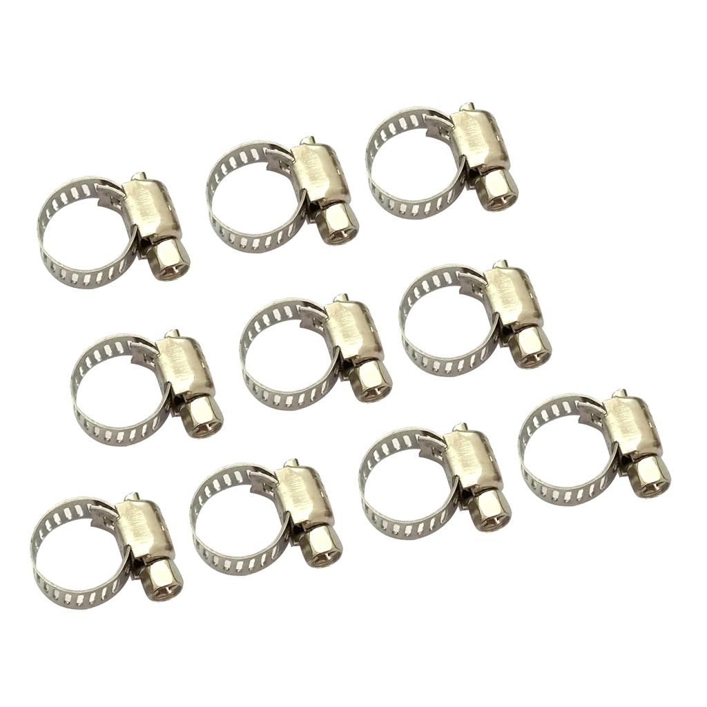 10pc Tube Clamp Homebrew Fit Tube O.D Handle Clamp Stainless Steel Hose 8-12mm
