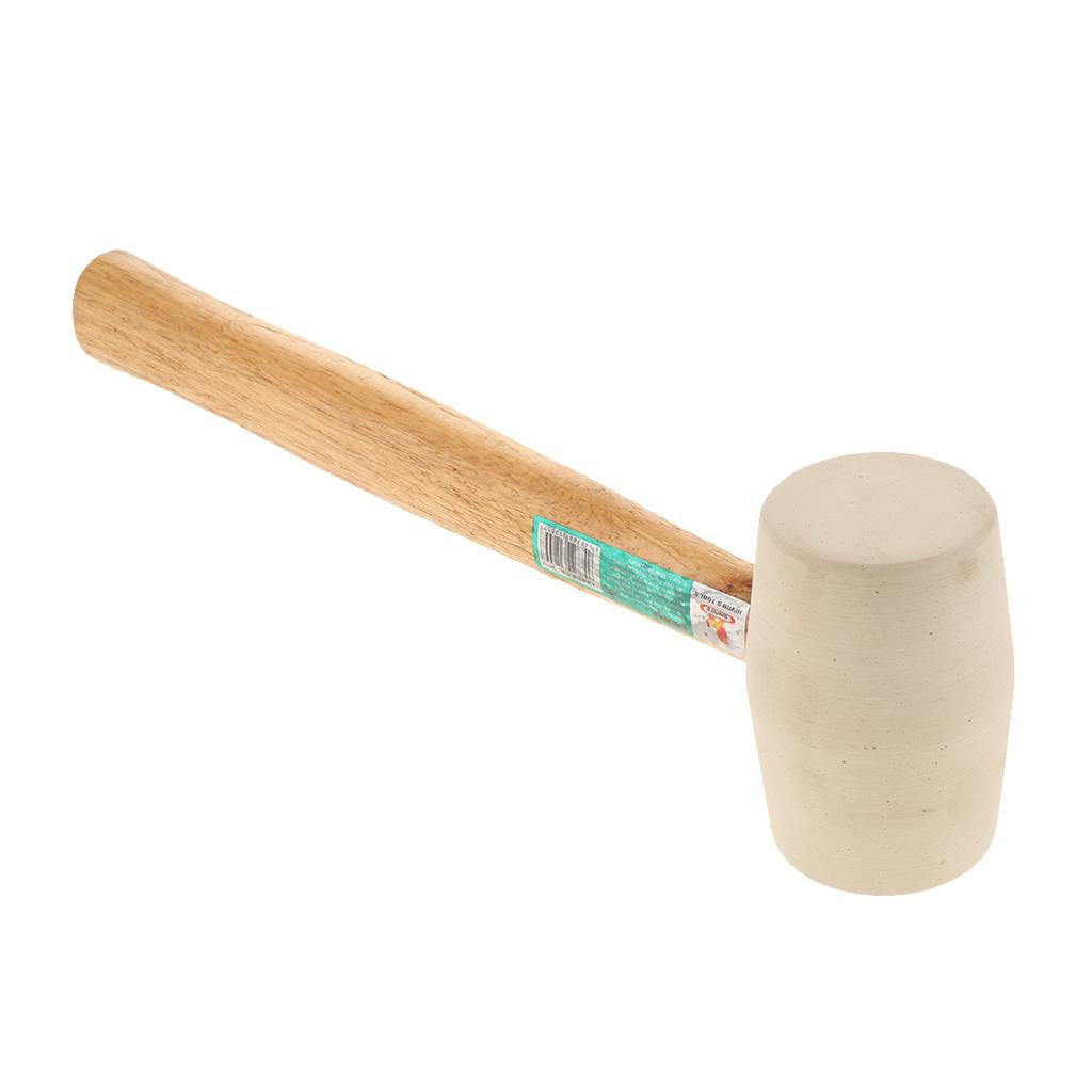 Rubber Mallet Hammer with Wooden Handle for Carpenter Artisans Elasticity