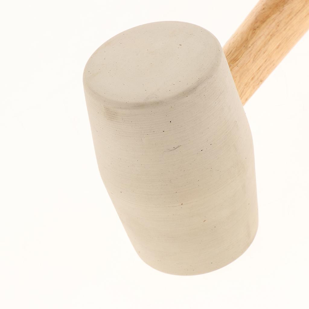 Rubber Mallet Hammer with Wooden Handle for Carpenter Artisans Elasticity