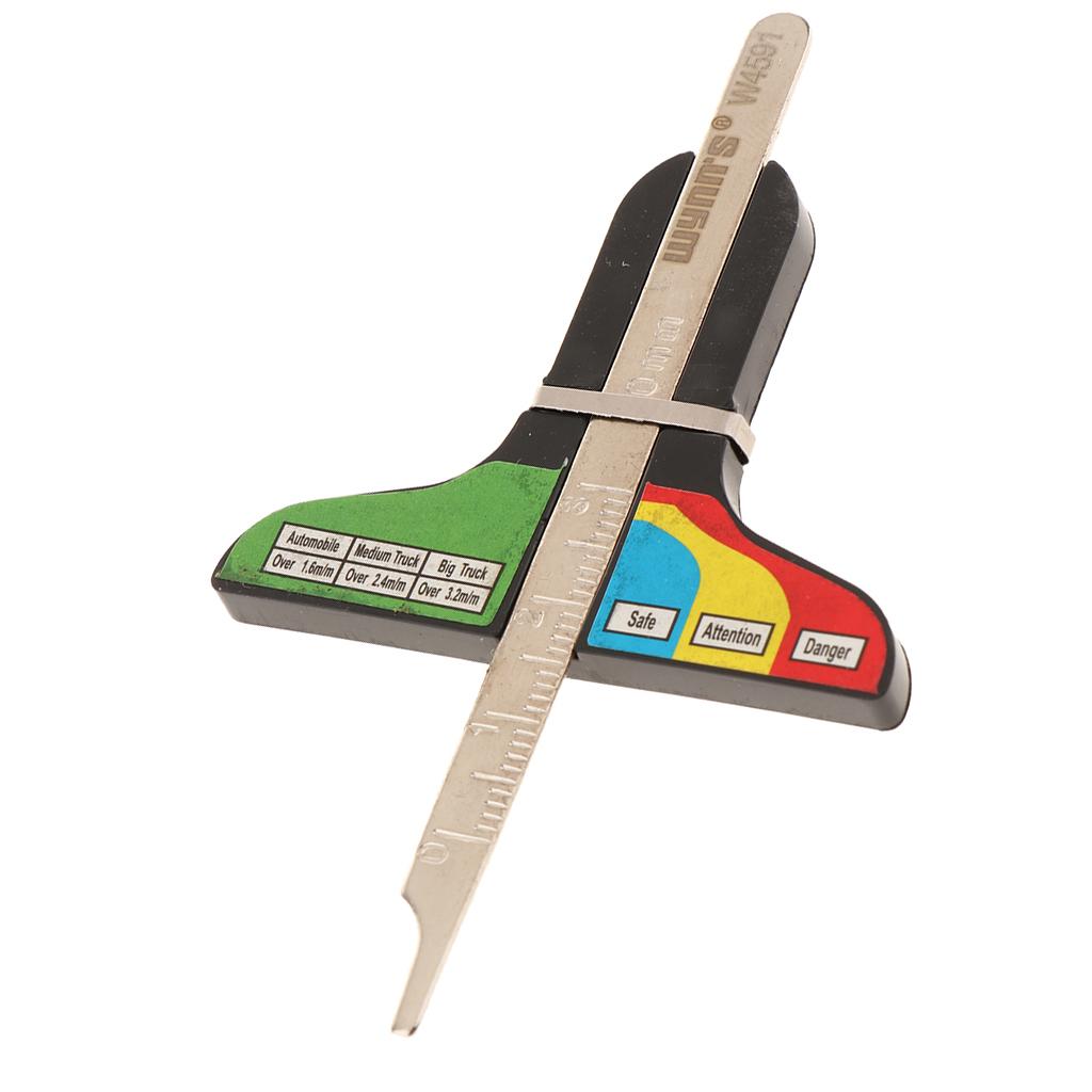 Stainless Steel Industrial Grade Tire Monitor Ruler Tire Depth Test Gauge
