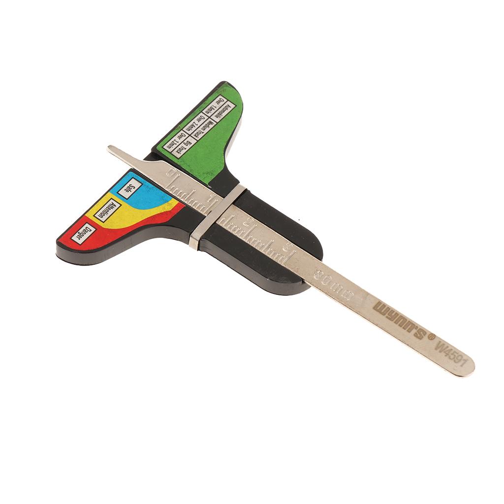 Stainless Steel Industrial Grade Tire Monitor Ruler Tire Depth Test Gauge