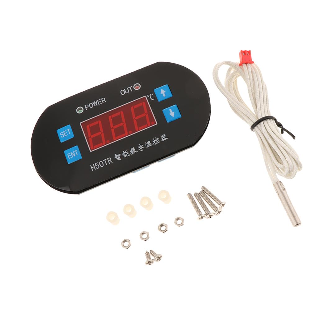 Digital LCD Temperature Controller Heating Cooling Thermostat DC12V Red
